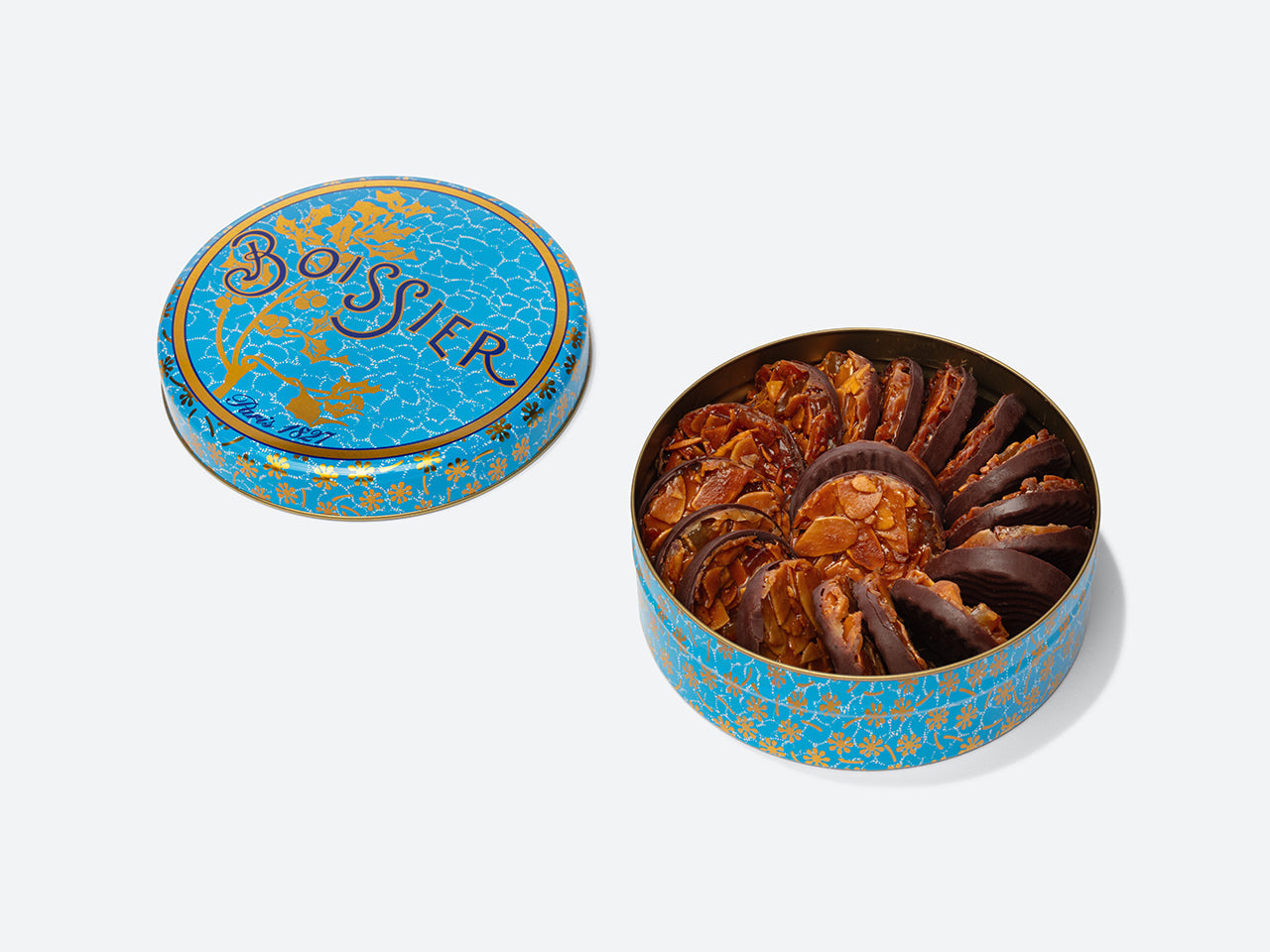 Florentins dans boite métal bleue