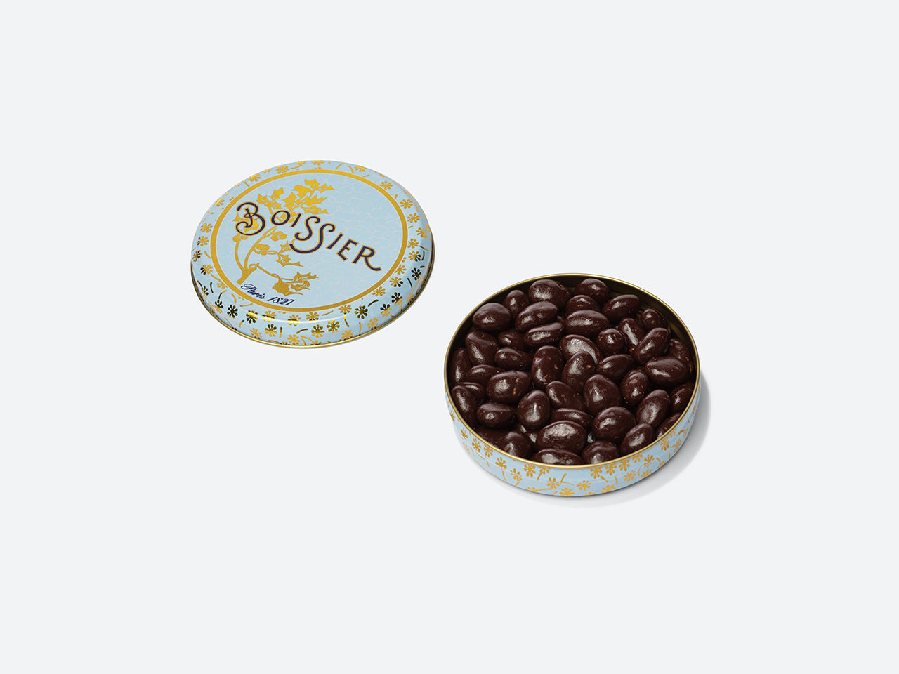 Raisins au Sauternes dans boîte métal Bleu Pâle de 80g
