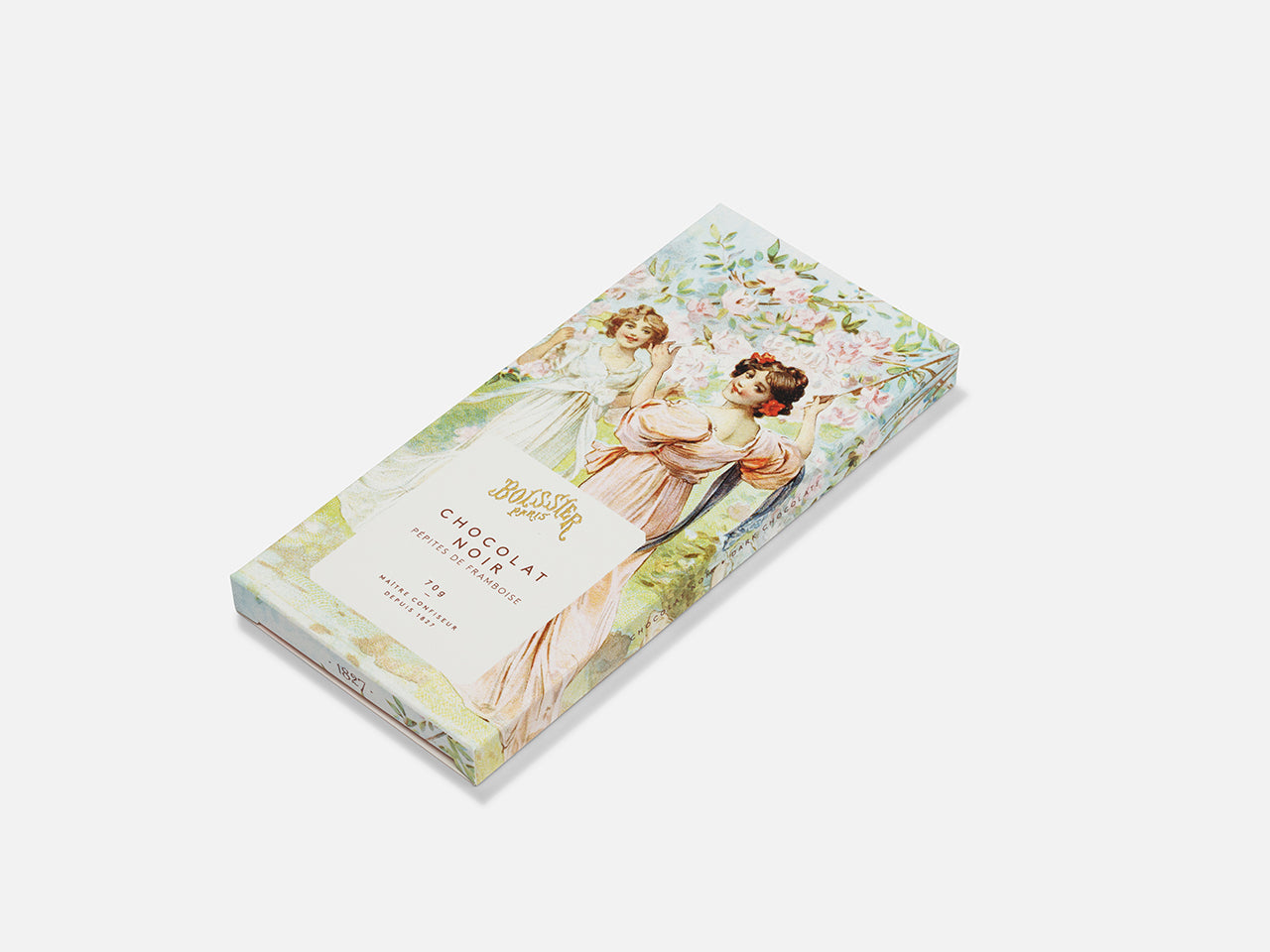 Tablette de chocolat noir et Pépites de framboise