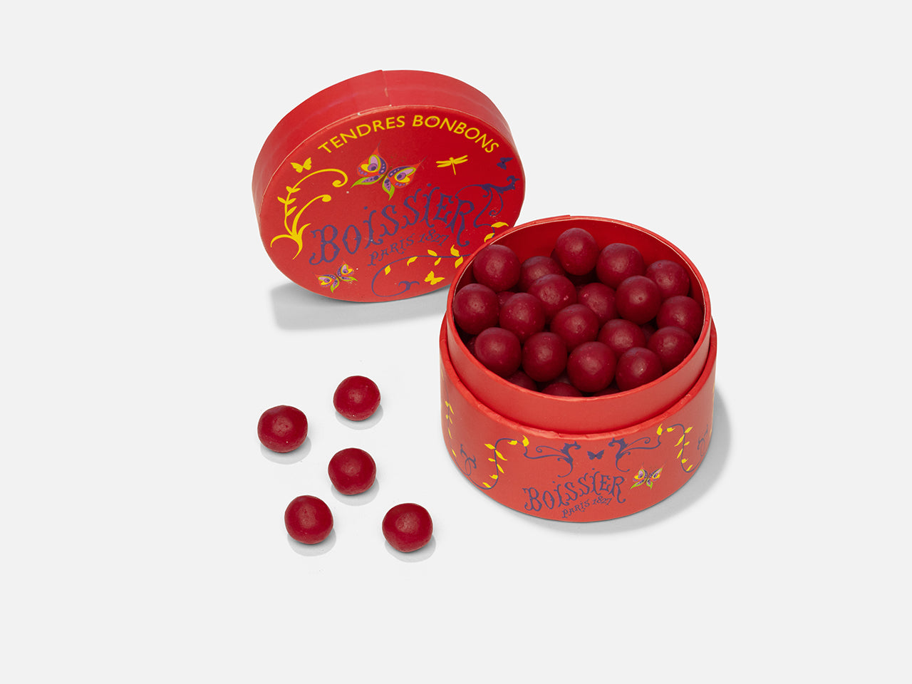Boîte Papillons de Tendres Bonbons Cerise