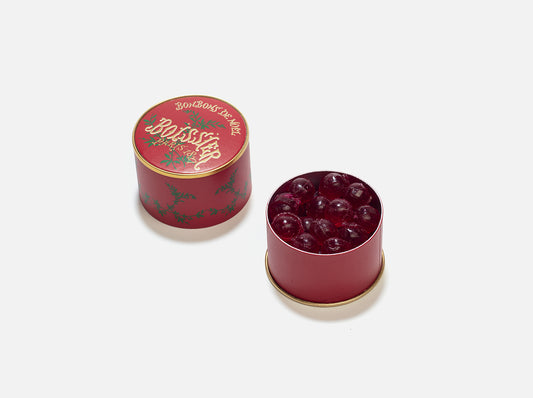 Poudrier de Noël rouge de bonbons Boule Cerise