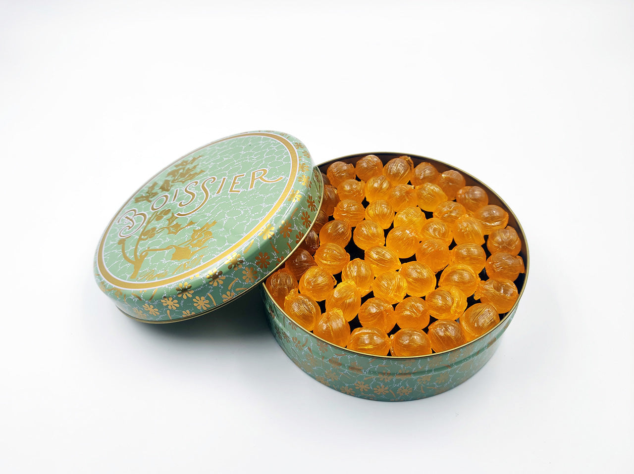 Boîte métal amande 275g de bonbons Boule Ananas