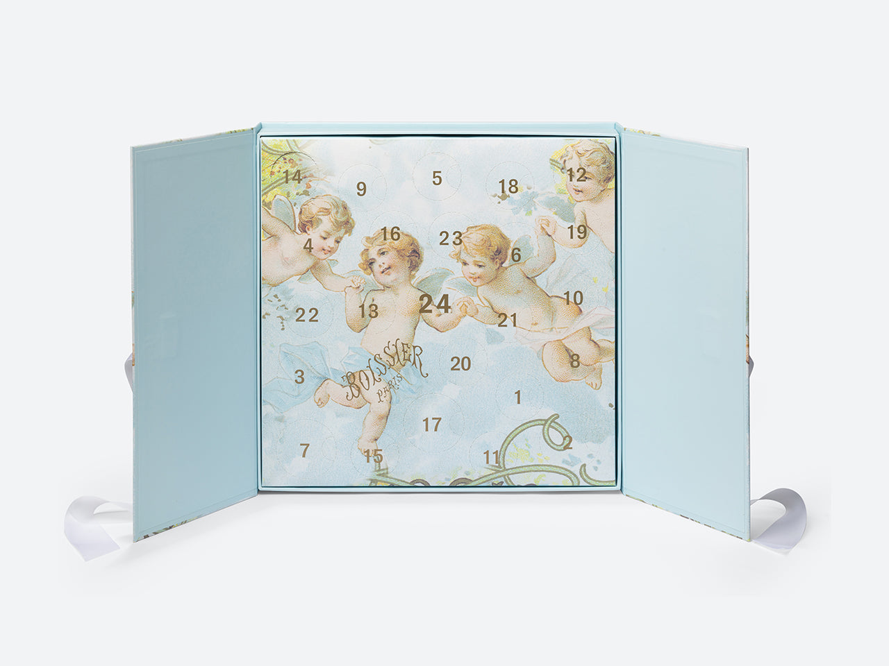 Calendrier de l'Avent avec motif Anges ouvert 