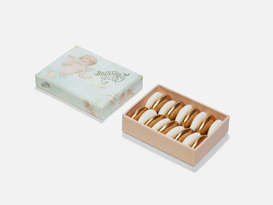 Boîte Bijoux de Dragées Amandes et Chocolat Or