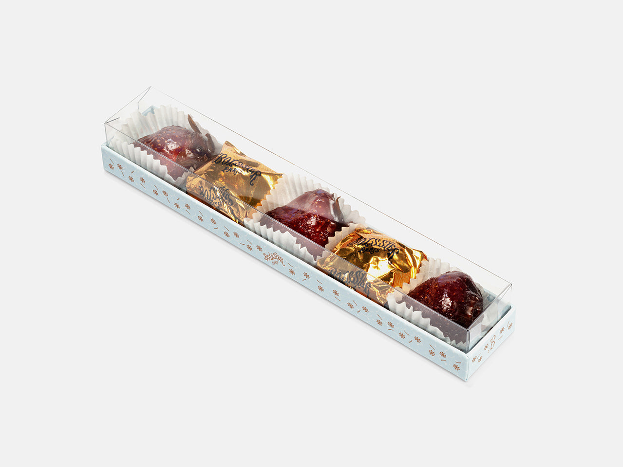 Réglettes de Fraises Glacées et Marrons Glacés