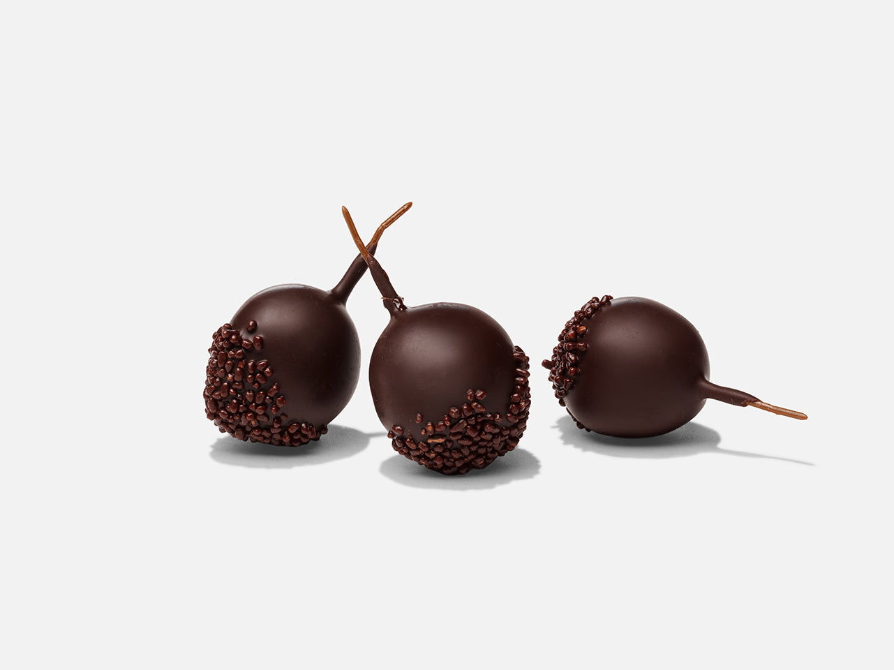Griottes au Marc de Champagne enrobées de chocolat