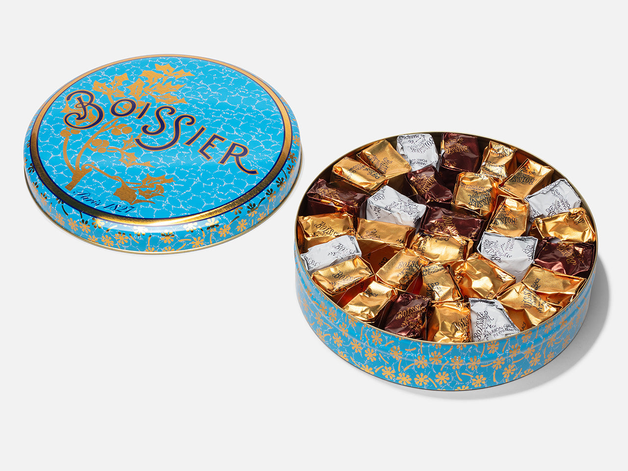 Boîte de 30 marrons glacés assortis  Cognac Rhum Poire Williams Vanille Chocolat
