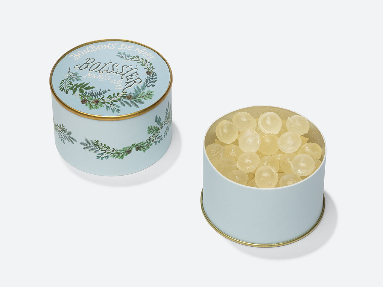 Perles Sève de Pin dans leur poudrier de Noël