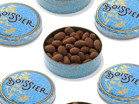 Amandes Cacao dans boîte métal 250g