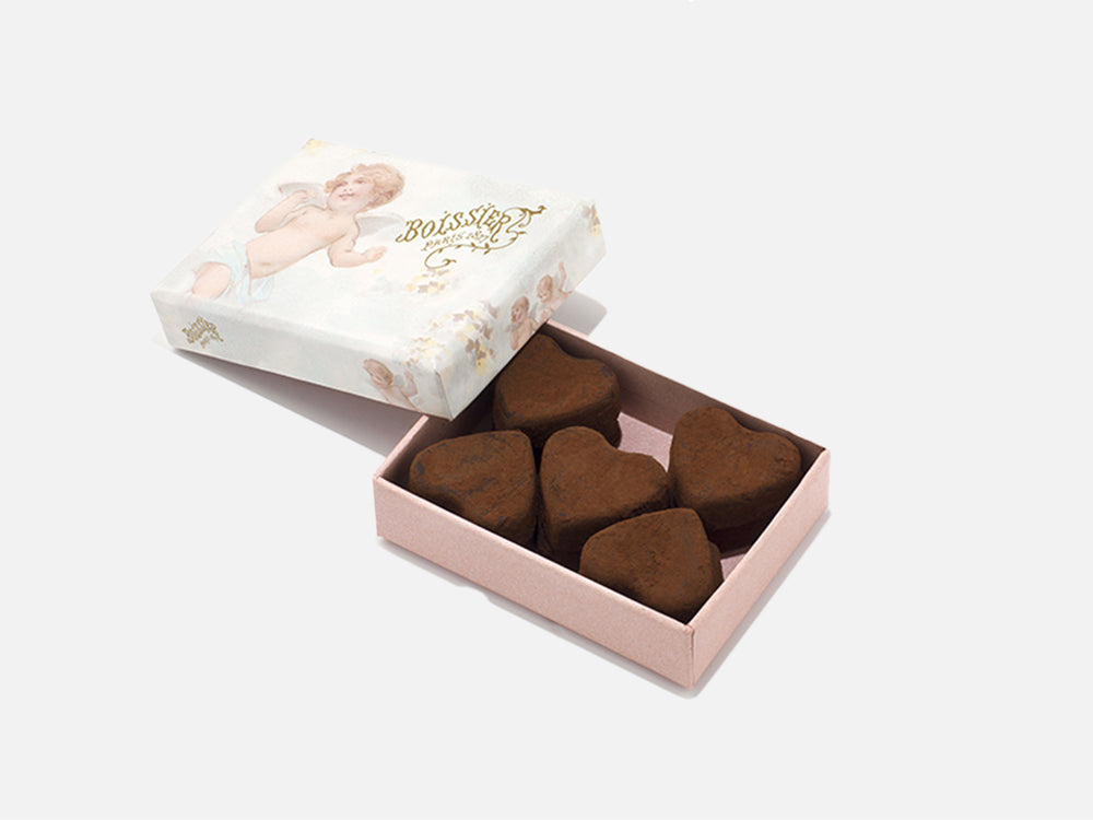 
                  
                    Charger l&amp;#39;image dans la galerie, Boîte Bijoux Anges de 10 truffes au chocolat en forme de coeur
                  
                