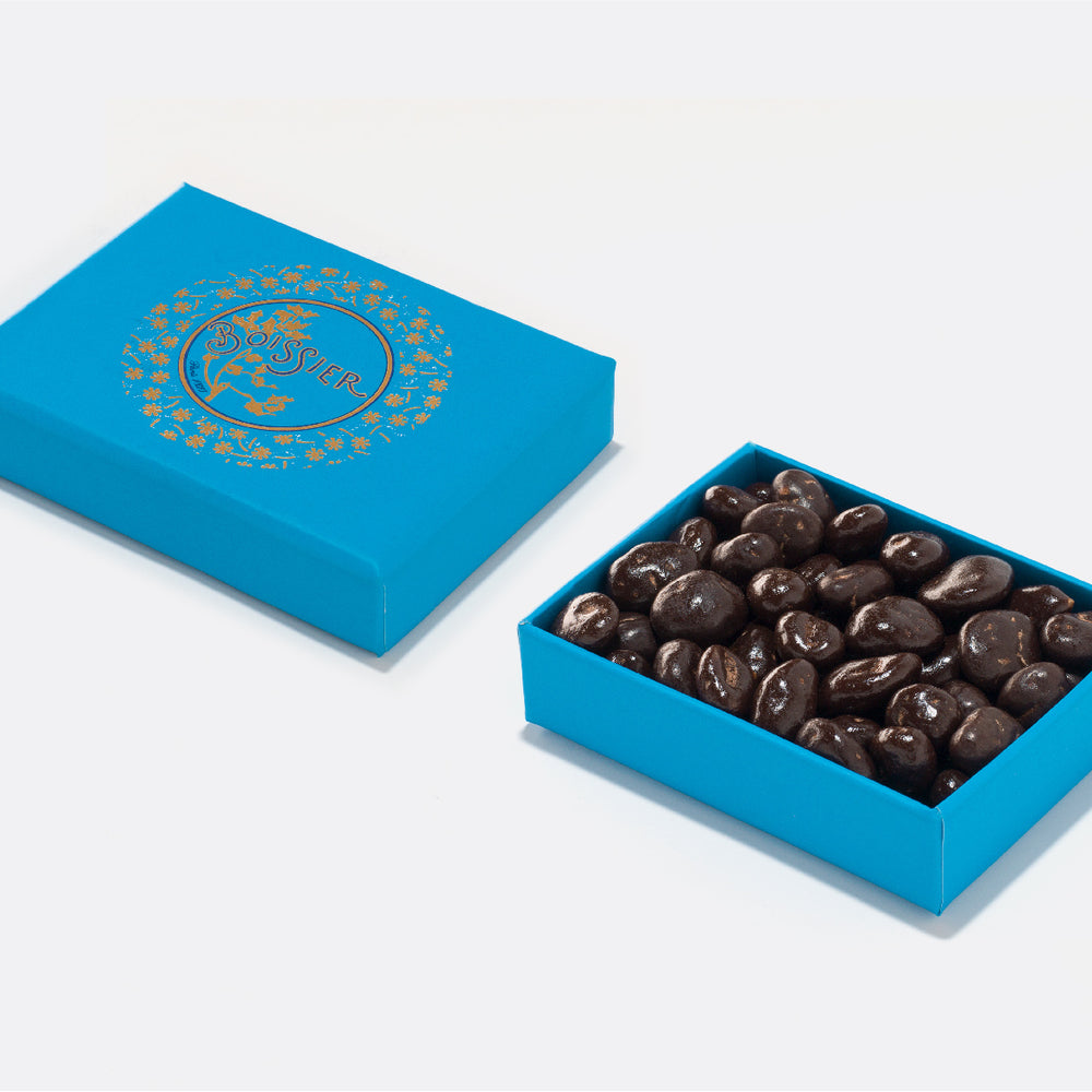 Boîte bijoux bleue 70g de Raisins au Sauternes