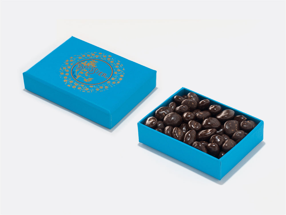 Boîte bijoux bleue 70g de Raisins au Sauternes
